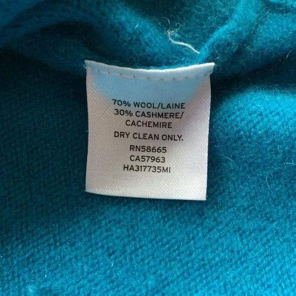 New Halogen Wool and Cashmere Boatneck Sweater Tunic in Teal Size XL - Picture 5 of 6